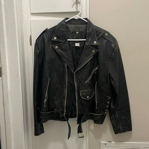 Vintage D'Goretti Harley Davidson Leather Biker Jacket